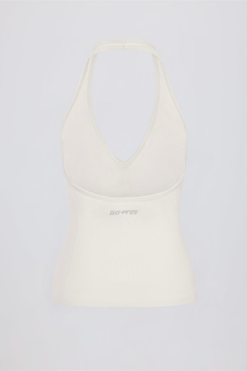 Define Luxe Halterneck Tank Top in White