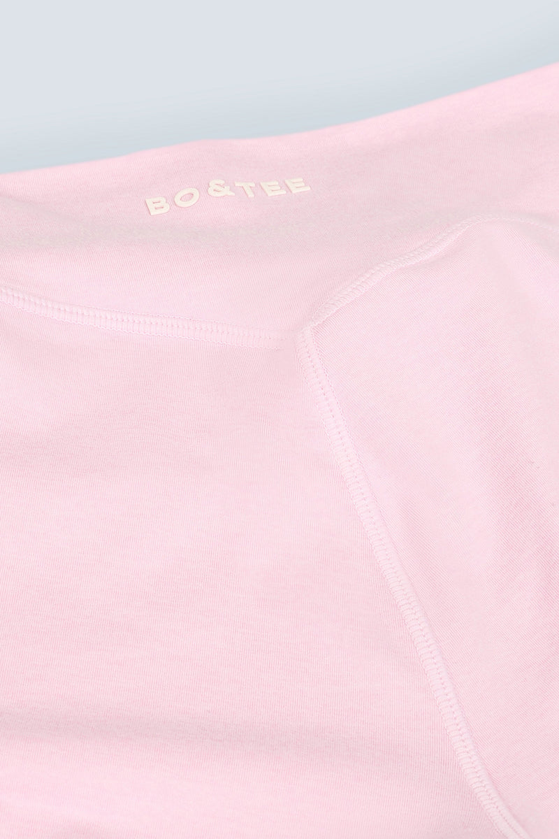 Ruched Flared Trousers in Pink Marl