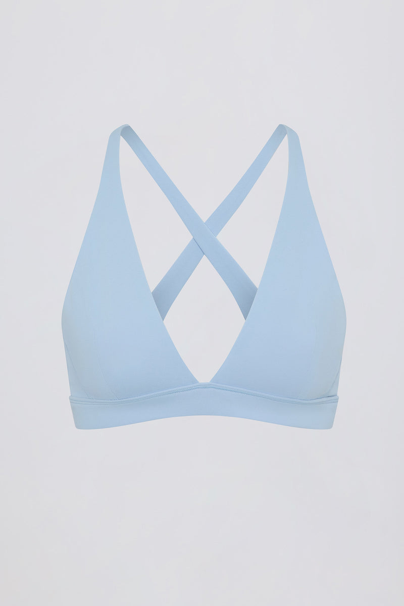 Soft Active Cross-Back Sports Bra in Sky