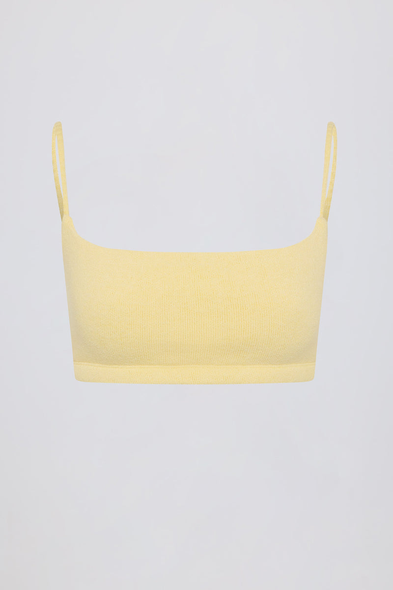 Square-Neck Bralette in Lemon